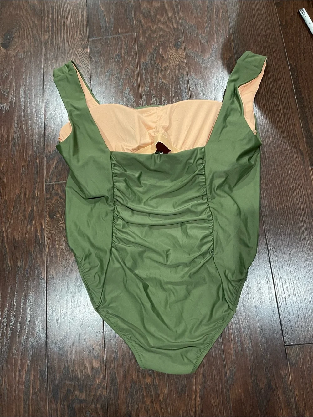 J. Crew Swimsuit Women plus Size 24 3XL  One Piece Ruched Olive Green NEW